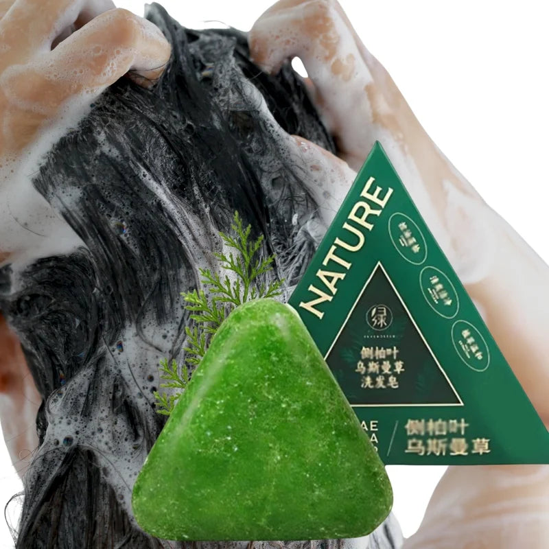 Nature Triangle Shampoo Bar — Herbal Hair Fall Control for Men & Women
