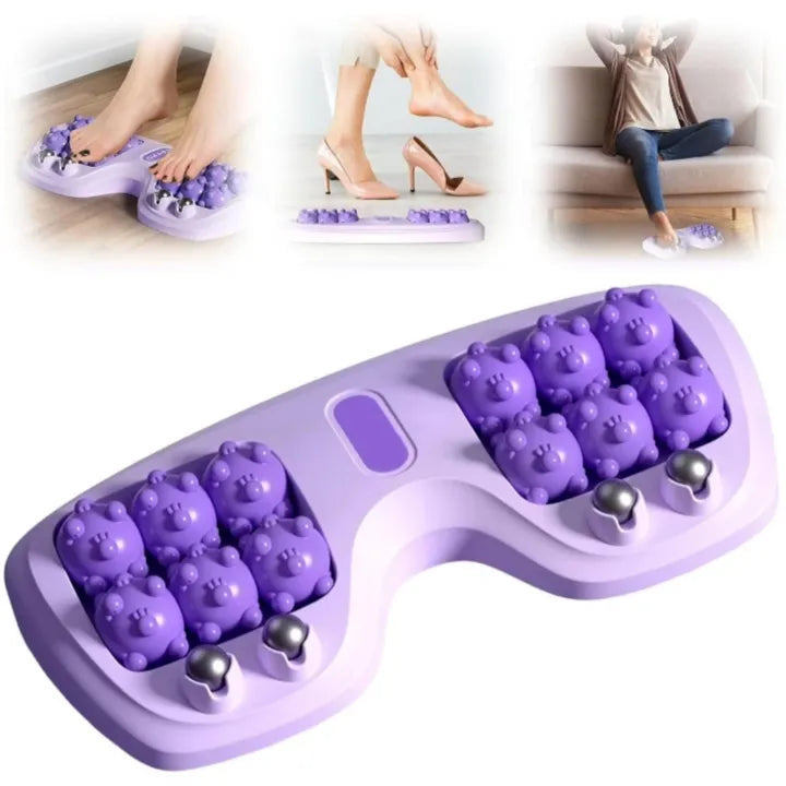 Dual Roller Manual Foot Massager – Acupressure Reflexology Device for Plantar Fasciitis, Arch Tension, and Sore Leg Pain Relief | TRYNDZI