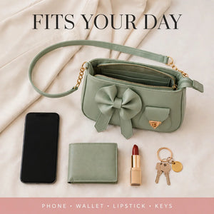 What fits in a mini shoulder bag – phone wallet lipstick and keys