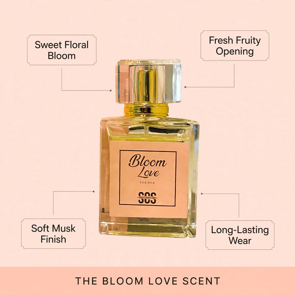 Bloom Love perfume scent – floral, fruity and soft musk notes