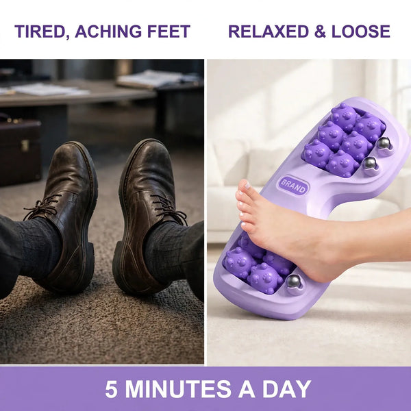 Foot massager before and after – tired aching feet to relaxed feet