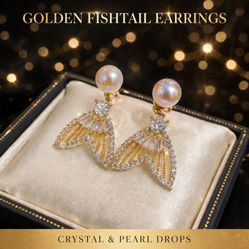 Golden Fishtail Earrings