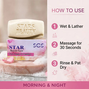 How to use beauty soap – lather, massage, rinse morning and night