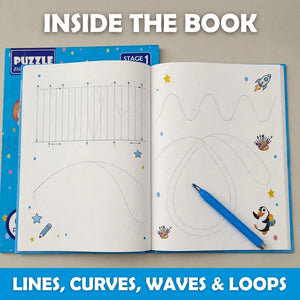 Inside the tracing workbook – stroke lines curves and dot to dot pages