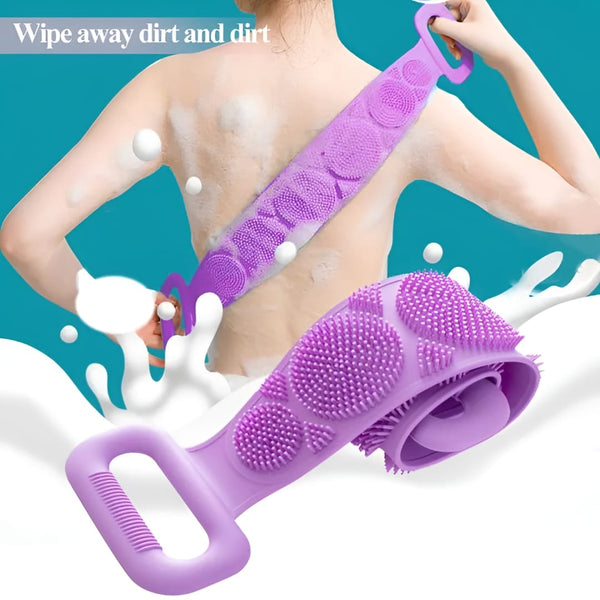 Silicone Bath Brush & Back Scrubber Deep Cleansing Shower Bundle