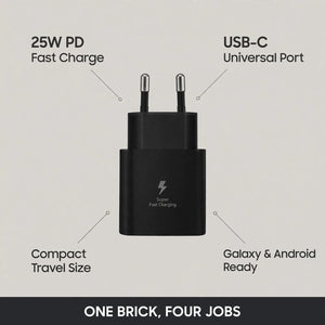 25W charger benefits – PD fast charge, USB-C, compact, Samsung and Android
