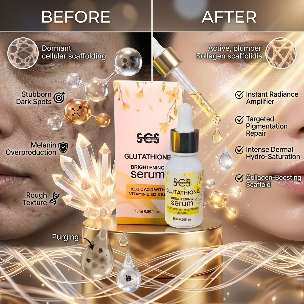 SCS Glow Skin Serum – Advanced Vitamin C & Collagen Boosting Matrix for Hyperpigmentation, Dark Spots, and Intense Dermal Hydration | TRYNDZI