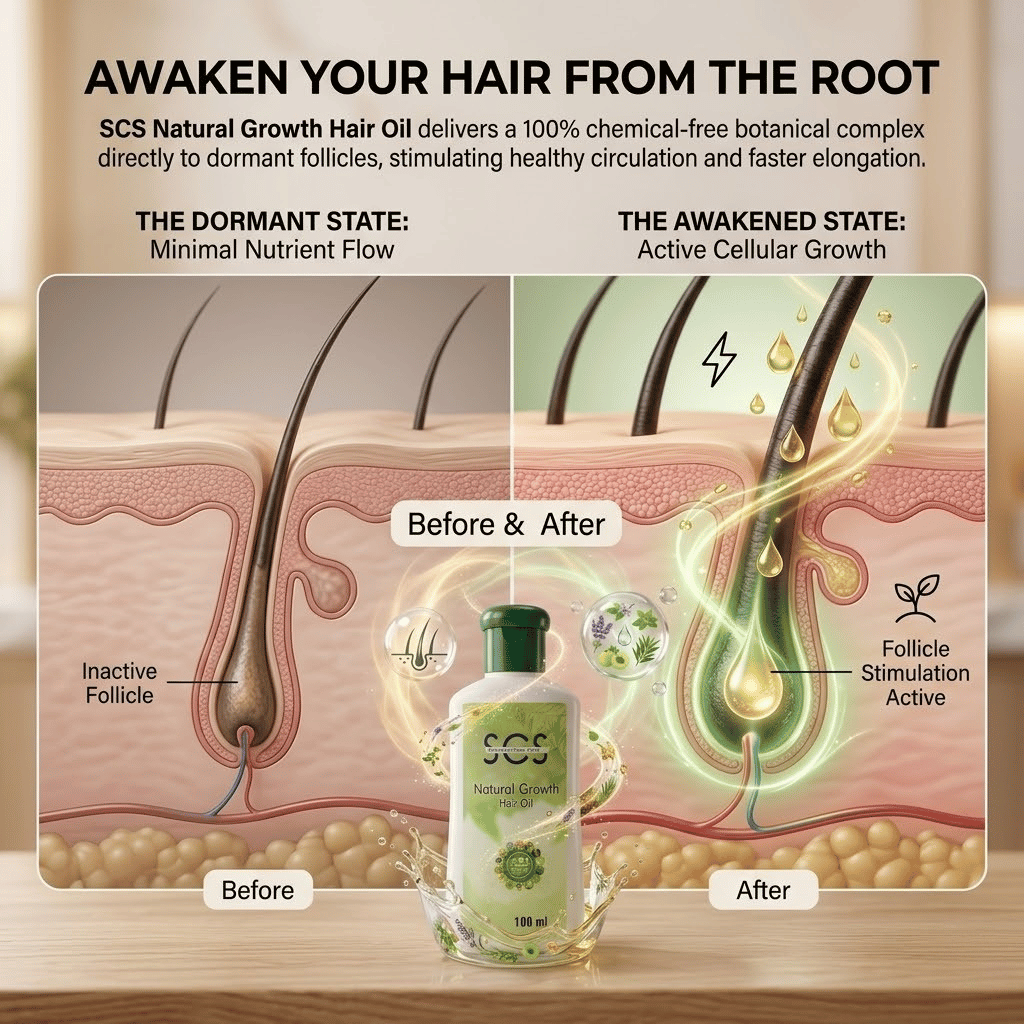 SCS Premium Natural Growth Hair Oil 
