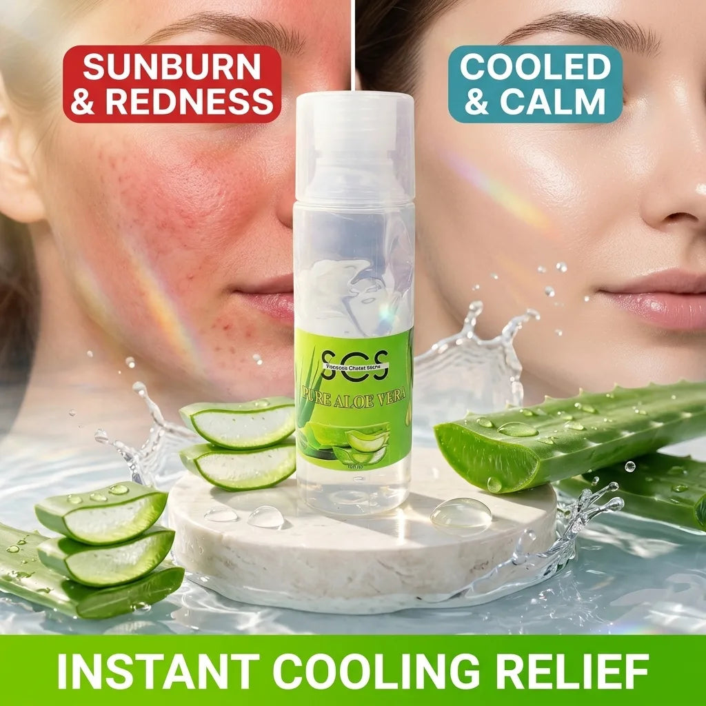 Aloe vera gel for sunburn and redness – instant cooling relief