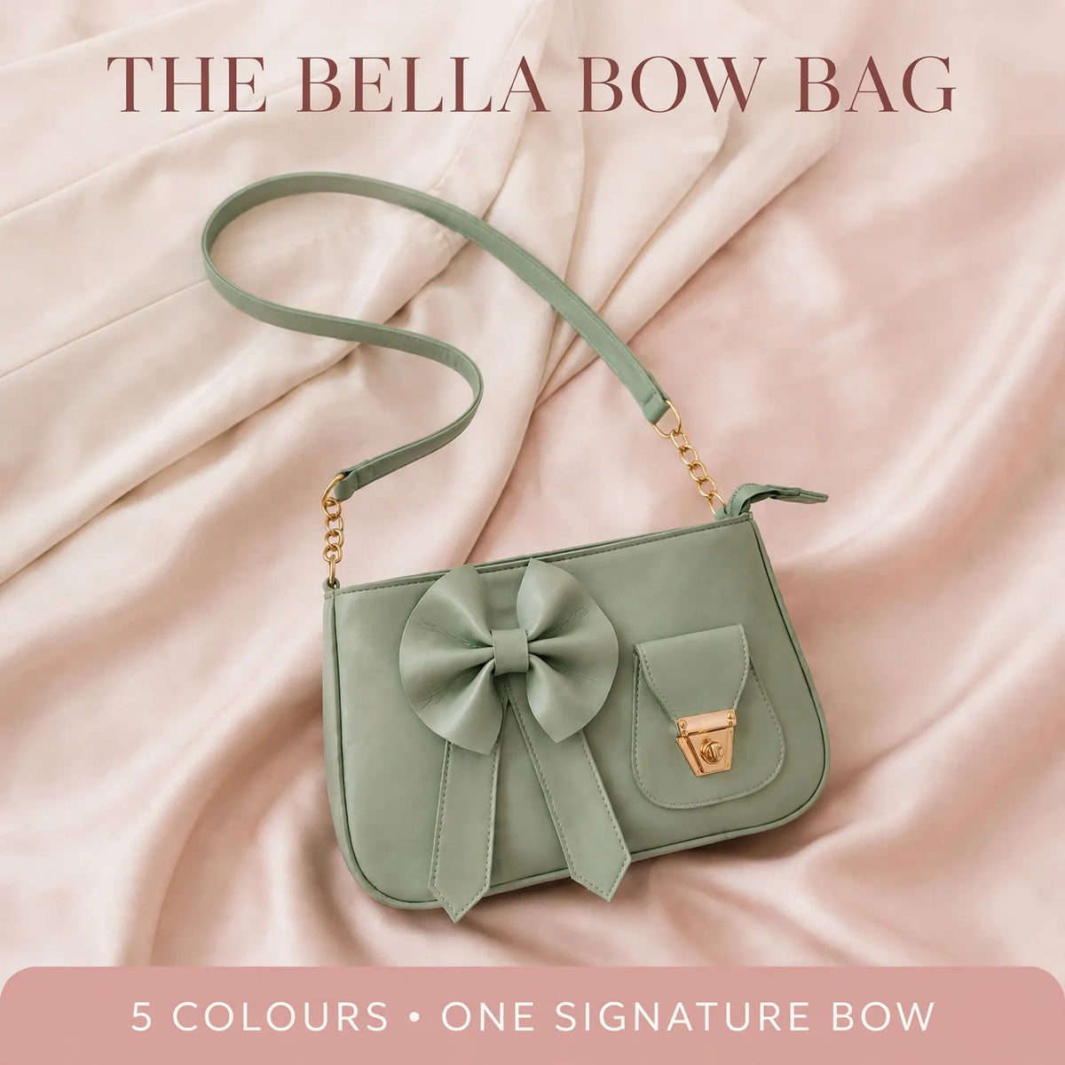 Bella bow mini shoulder bag for women – handbag price in Pakistan