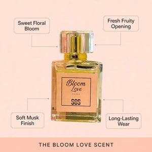 Bloom Love perfume scent – floral, fruity and soft musk notes