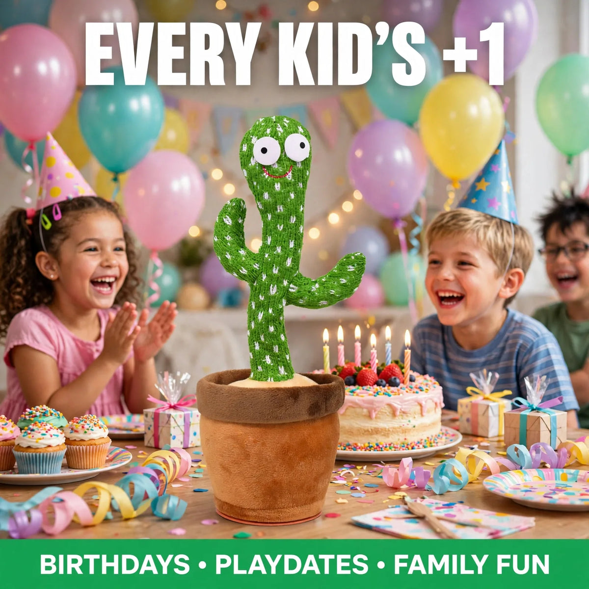 Dancing cactus at a kids birthday party – birthdays playdates family fun