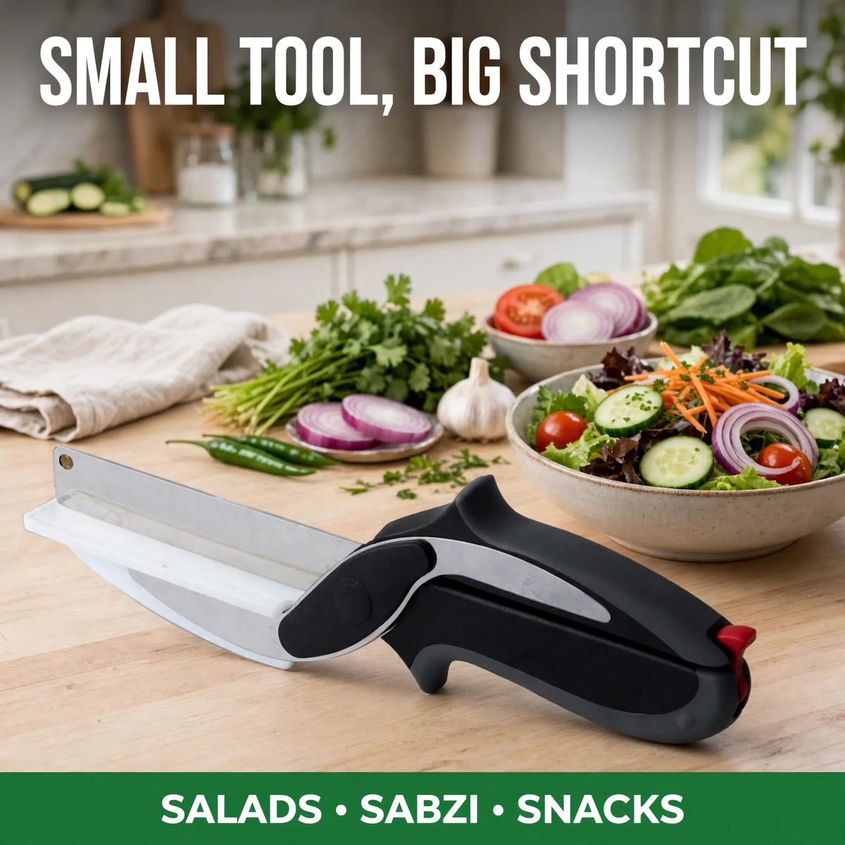 Clever cutter in a home kitchen – salads sabzi and snacks shortcut