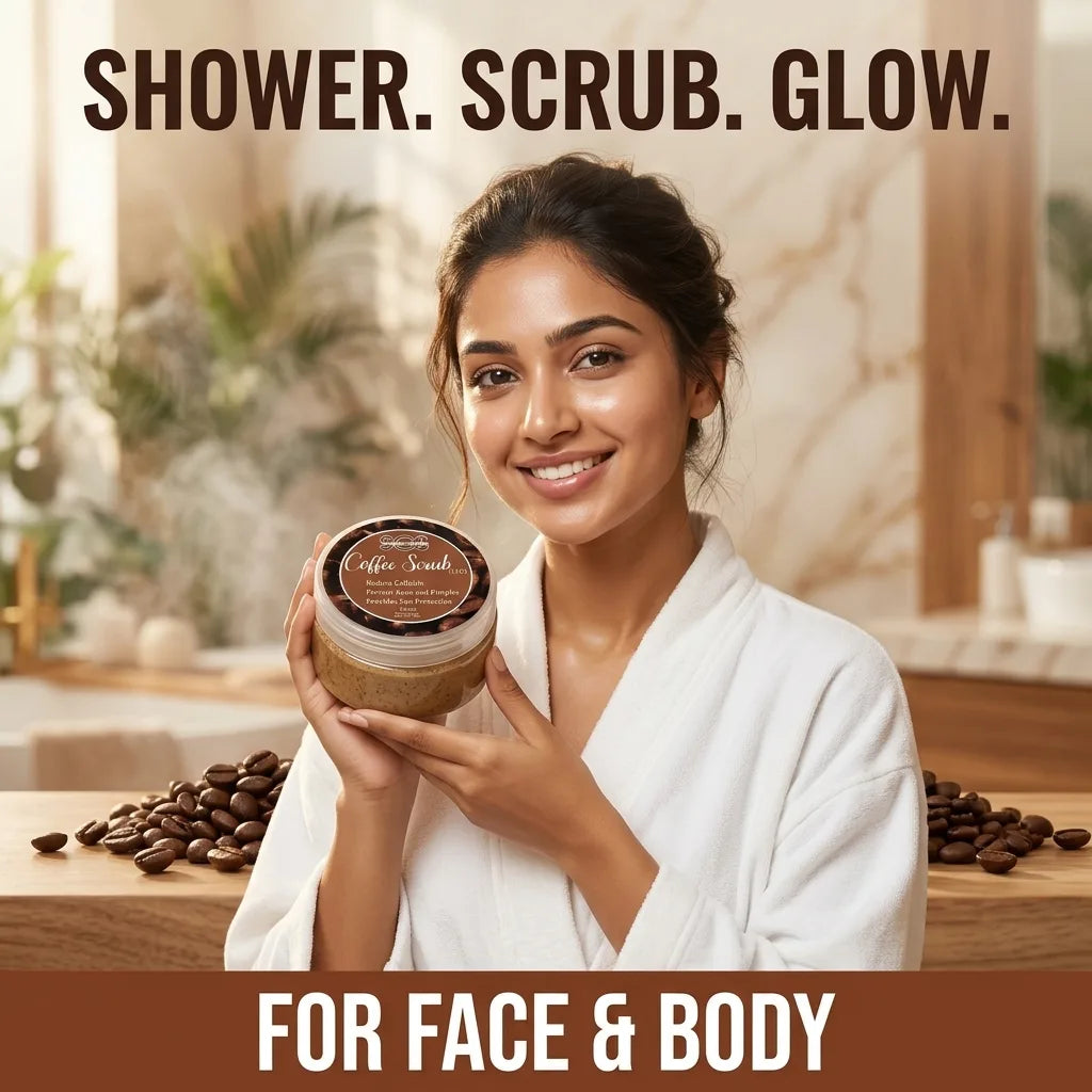 Coffee body scrub for glowing skin – for face and body