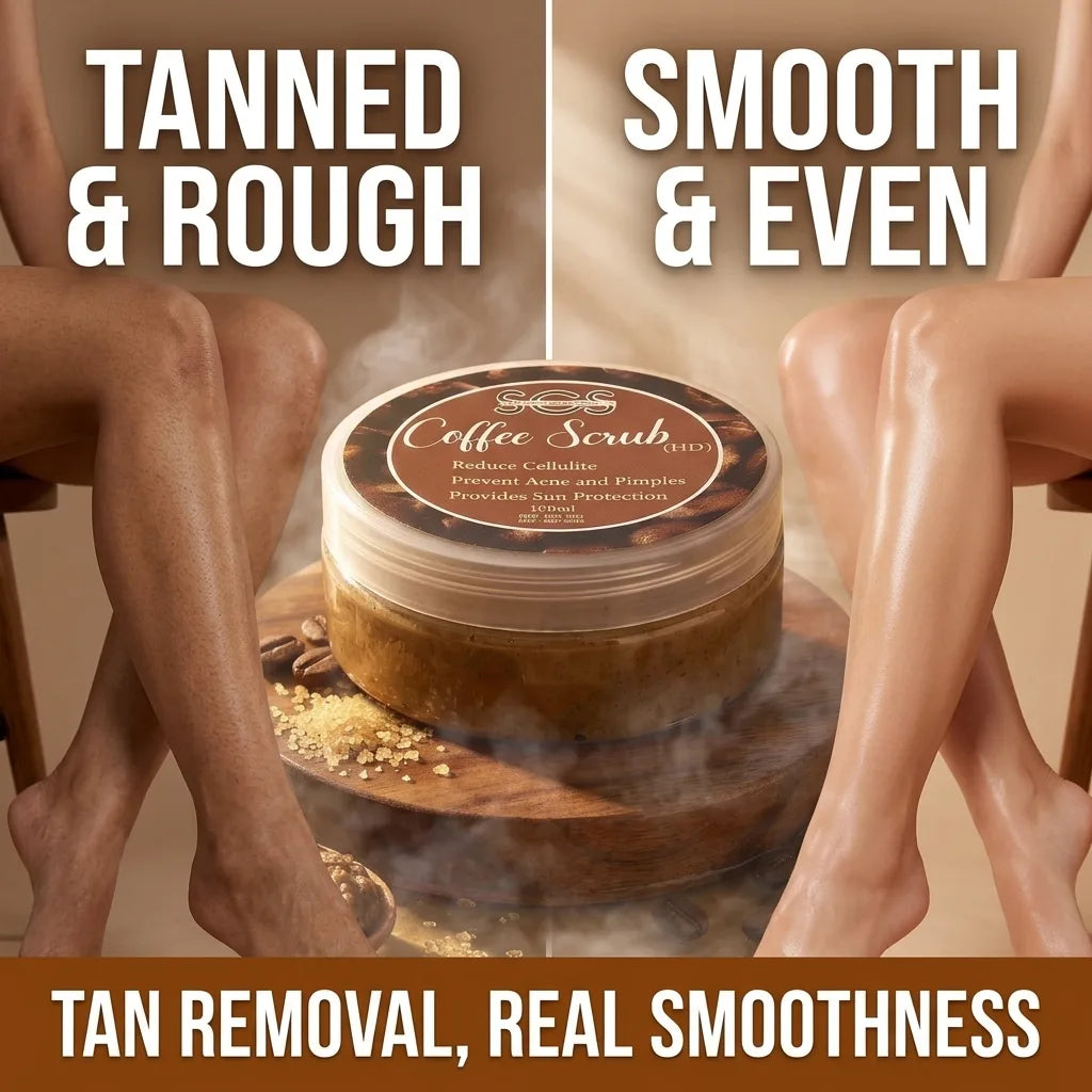 Coffee scrub for tan removal – tanned rough skin to smooth and even