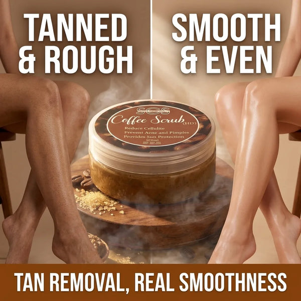 Coffee scrub for tan removal – tanned rough skin to smooth and even