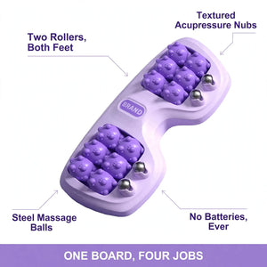 Foot massager roller benefits – dual rollers, acupressure nubs, steel balls