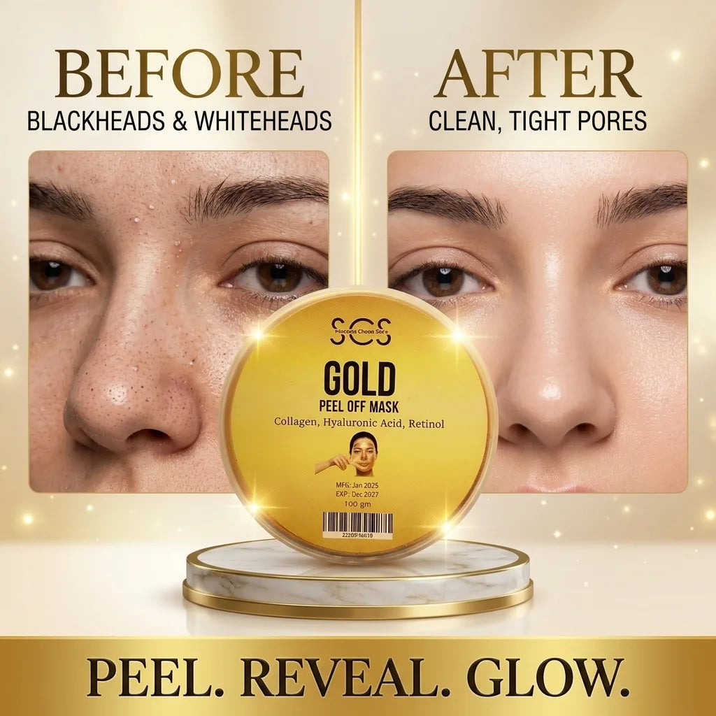 Gold peel off mask for blackheads and whiteheads – clean, tight pores