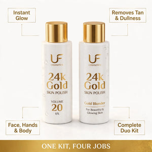 Gold skin polish benefits – instant glow, tan removal, face hands body, duo kit