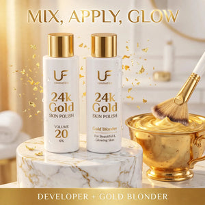 Skin polish kit mixing – volume 20 developer with gold blonder