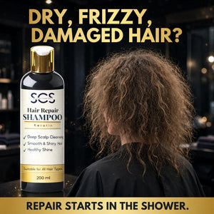Hair repair shampoo for dry, damaged and frizzy hair