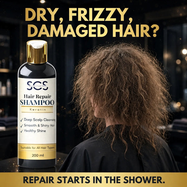 Hair repair shampoo for dry, damaged and frizzy hair