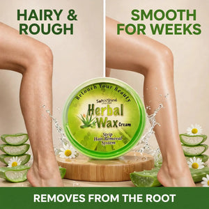 Herbal wax before and after – smooth legs for weeks, removes hair from the root