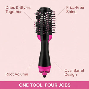 Hot air brush benefits – drying, frizz-free shine, root volume, oval barrel