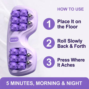 How to use foot massager roller – place, roll, press where it aches