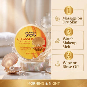 How to use pearl cleanser – massage on dry skin, wipe or rinse off