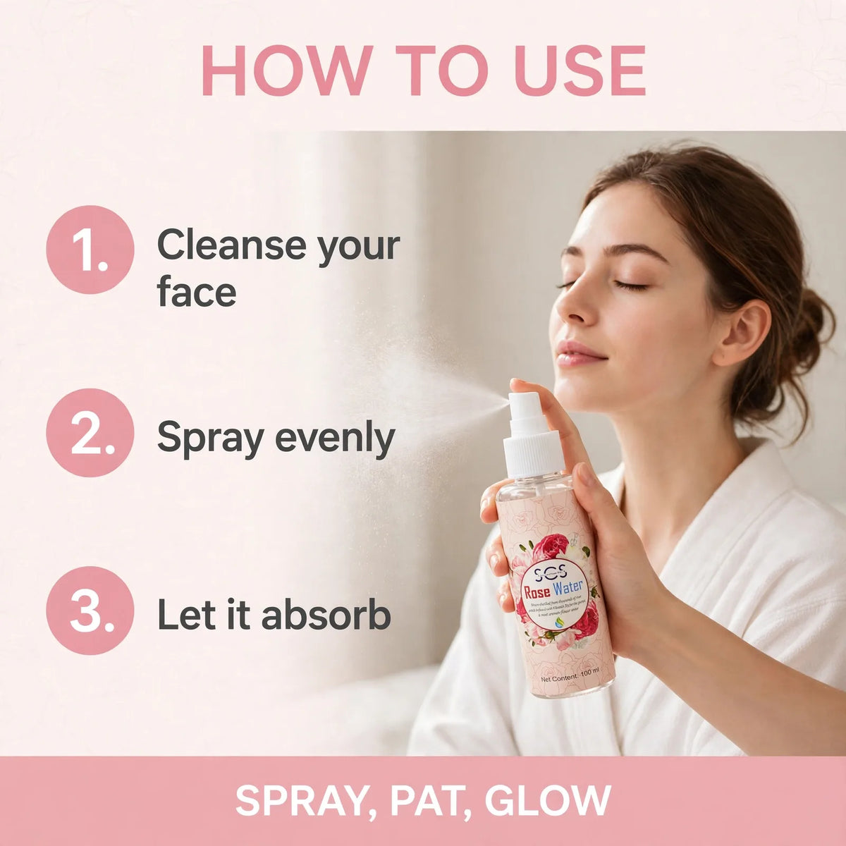 How to use rose water spray on face