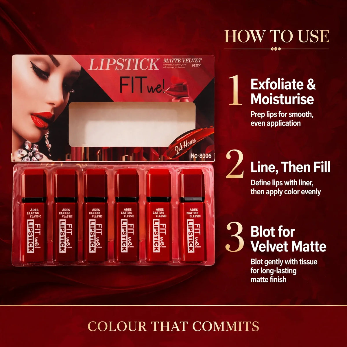 How to wear matte lipstick – exfoliate, line and fill, blot