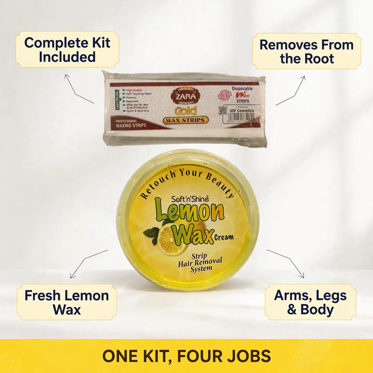 Lemon wax kit benefits – complete kit, root removal, lemon wax, full body