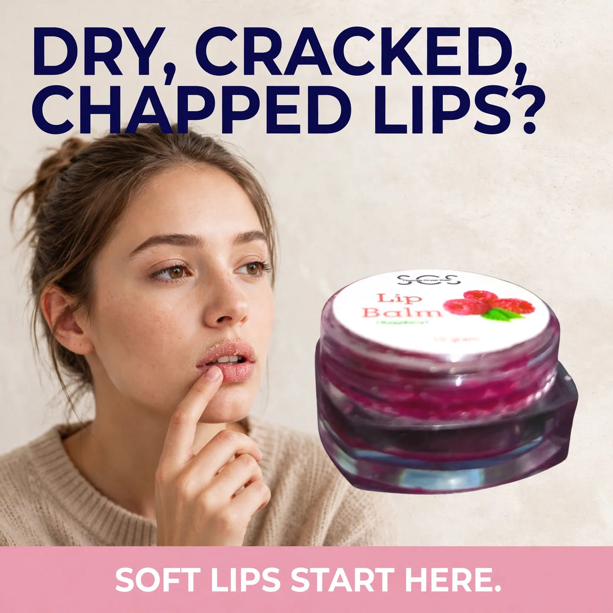 Lip balm for dry, cracked and chapped lips