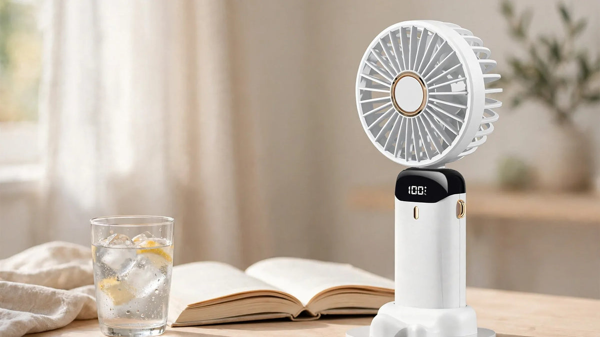 Your personal breeze, anywhere — even in a power cut.