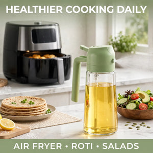 Glass oil sprayer for air fryer, roti and salads – healthier cooking