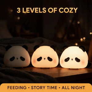 Panda night lamp 3 brightness levels – dim to bright warm glow