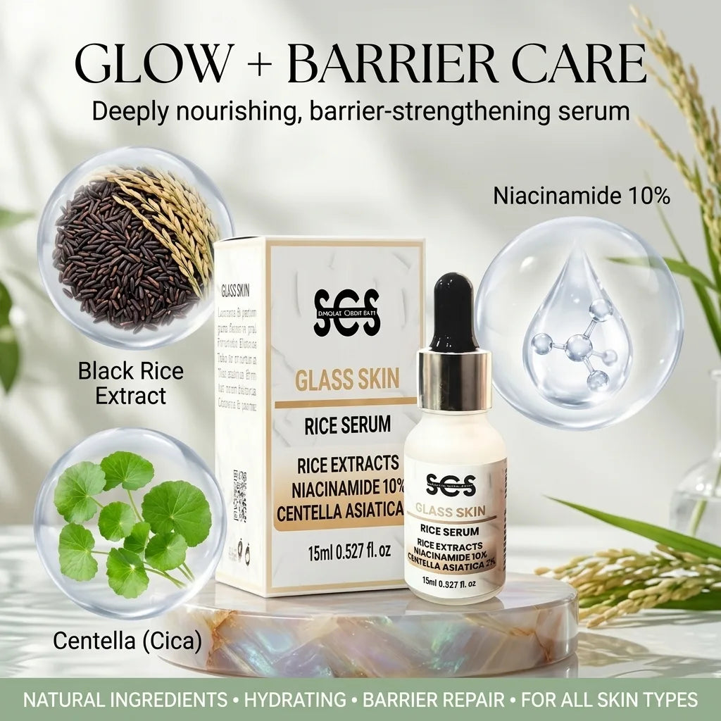 Rice serum with Black Rice Extract, Niacinamide 10% and Centella Cica