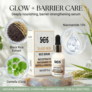 Rice serum with Black Rice Extract, Niacinamide 10% and Centella Cica
