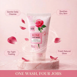 Rose face wash benefits – gentle cleansing, soothes dry skin, no tightness