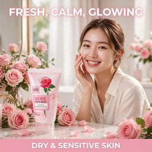 Rose face wash for dry and sensitive skin – fresh calm glowing skin