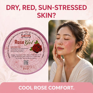 Rose gel for dry, red and sun-stressed skin