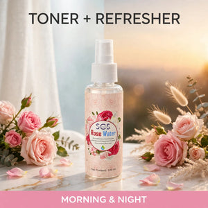 Rose water toner for morning and night skincare routine