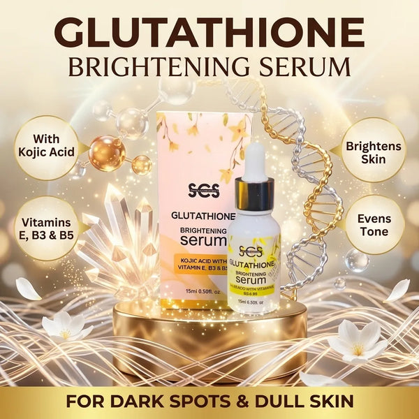 SCS Glutathione Serum – Brightening Serum with Kojic Acid & Vitamin C for Dark Spots & Dull Skin