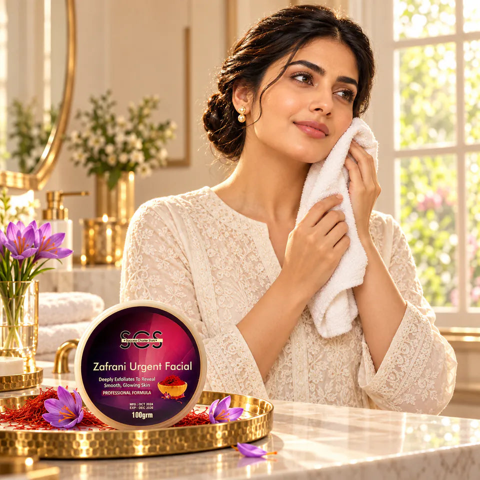 A smoother-looking finish with saffron-based care