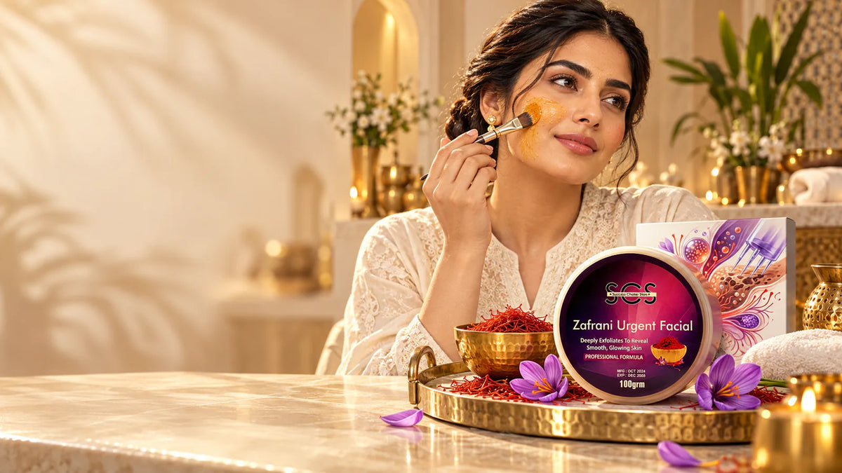 A 15-minute saffron routine for smoother-looking glow.