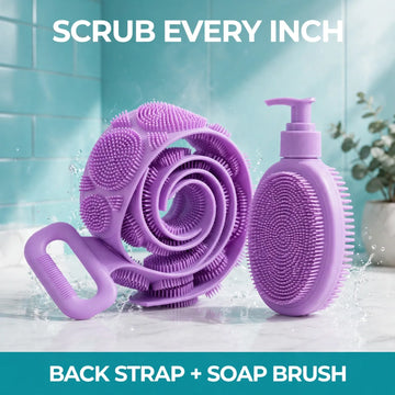 Silicone Bath Brush Set (2 Pieces)