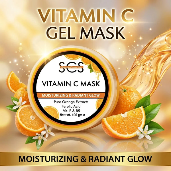 SCS Vitamin C Gel Face Mask (100g) – Brightening Mask for Dark Spots, Tan Removal & Glowing Skin