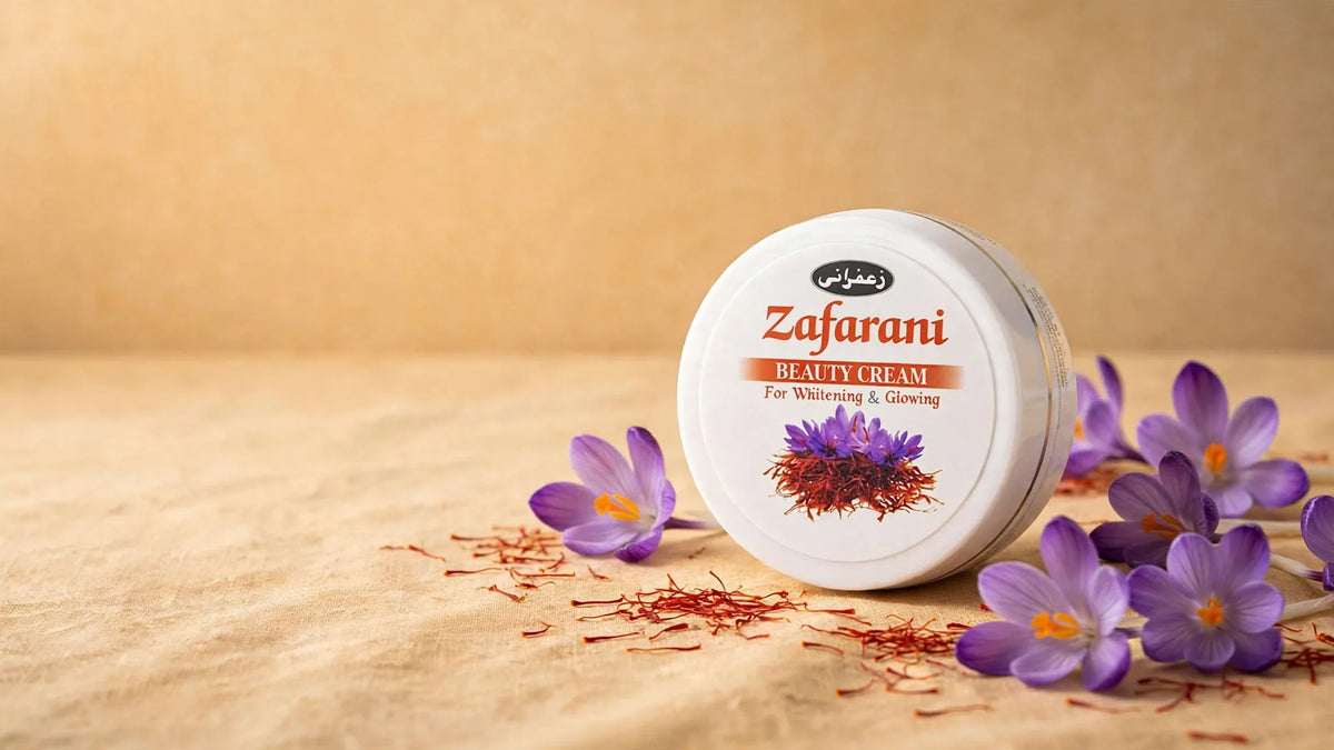 The glow of zafran, in a daily cream.